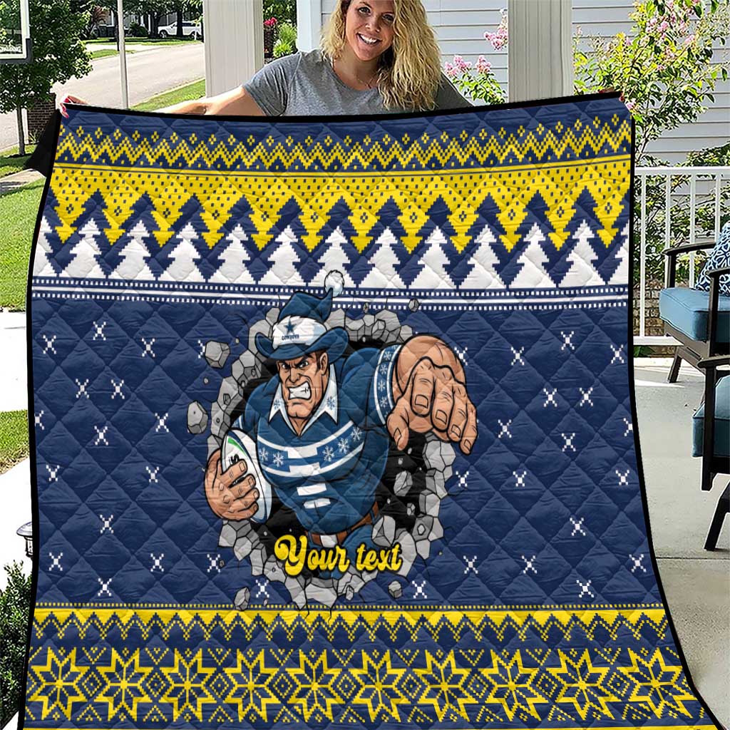 Merry Queensland Cowboys Personalised Quilt Christmas Rugby League Spirit - Aussie Hoodie