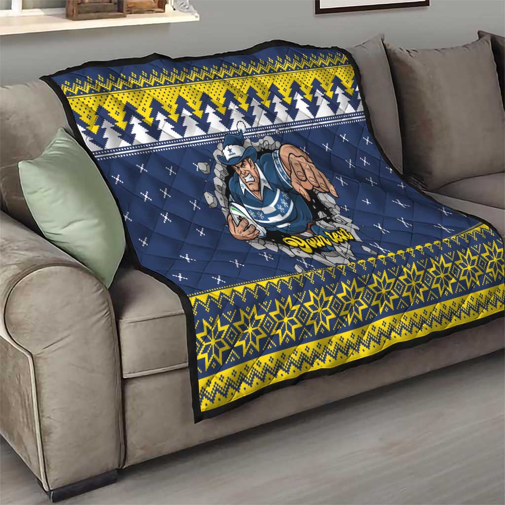 Merry Queensland Cowboys Personalised Quilt Christmas Rugby League Spirit - Aussie Hoodie