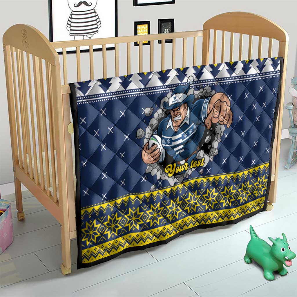 Merry Queensland Cowboys Personalised Quilt Christmas Rugby League Spirit - Aussie Hoodie