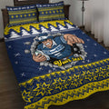 Merry Queensland Cowboys Personalised Quilt Bed Set Christmas Rugby League Spirit - Aussie Hoodie