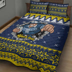 Merry Queensland Cowboys Personalised Quilt Bed Set Christmas Rugby League Spirit - Aussie Hoodie