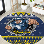 Merry Queensland Cowboys Personalised Round Carpet Christmas Rugby League Spirit - Aussie Hoodie