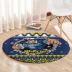 Merry Queensland Cowboys Personalised Round Carpet Christmas Rugby League Spirit - Aussie Hoodie