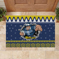 Merry Queensland Cowboys Personalised Rubber Doormat Christmas Rugby League Spirit - Aussie Hoodie