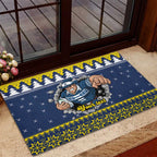 Merry Queensland Cowboys Personalised Rubber Doormat Christmas Rugby League Spirit - Aussie Hoodie