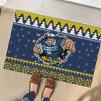 Merry Queensland Cowboys Personalised Rubber Doormat Christmas Rugby League Spirit - Aussie Hoodie