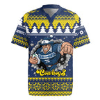 Merry Queensland Cowboys Personalised Rugby Jersey Christmas Rugby League Spirit - Aussie Hoodie
