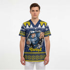 Merry Queensland Cowboys Personalised Scrub Top Christmas Rugby League Spirit - Aussie Hoodie