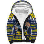 Merry Queensland Cowboys Personalised Sherpa Hoodie Christmas Rugby League Spirit - Aussie Hoodie
