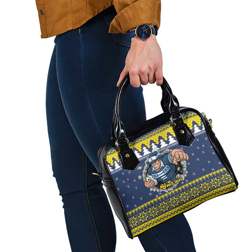 Merry Queensland Cowboys Personalised Shoulder Handbag Christmas Rugby League Spirit - Aussie Hoodie