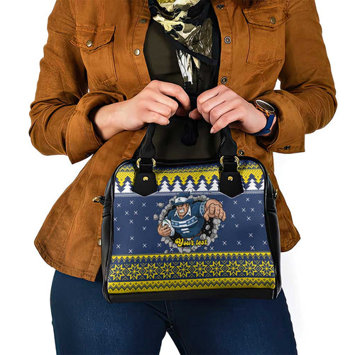 Merry Queensland Cowboys Personalised Shoulder Handbag Christmas Rugby League Spirit - Aussie Hoodie