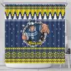 Merry Queensland Cowboys Personalised Shower Curtain Christmas Rugby League Spirit - Aussie Hoodie
