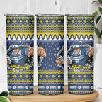 Merry Queensland Cowboys Personalised Skinny Tumbler Christmas Rugby League Spirit - Aussie Hoodie