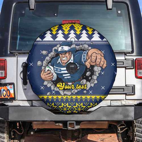 Merry Queensland Cowboys Personalised Spare Tire Cover Christmas Rugby League Spirit - Aussie Hoodie