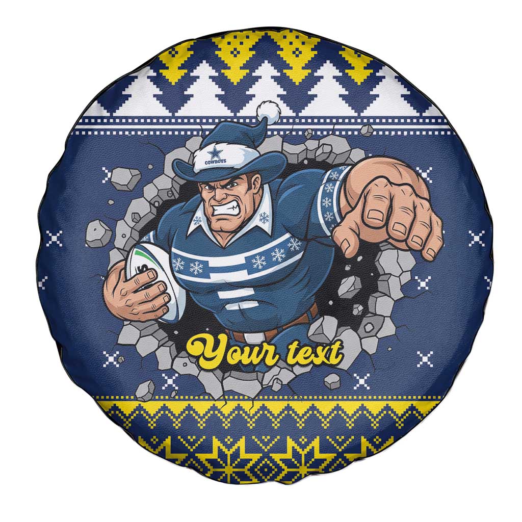 Merry Queensland Cowboys Personalised Spare Tire Cover Christmas Rugby League Spirit - Aussie Hoodie
