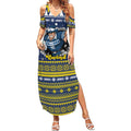 Merry Queensland Cowboys Personalised Summer Maxi Dress Christmas Rugby League Spirit - Aussie Hoodie