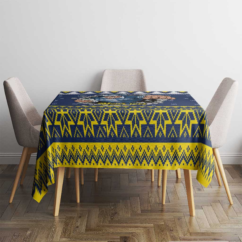 Merry Queensland Cowboys Personalised Tablecloth Christmas Rugby League Spirit - Aussie Hoodie