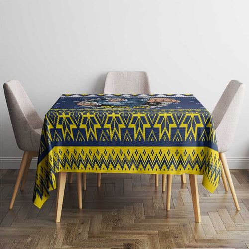 Merry Queensland Cowboys Personalised Tablecloth Christmas Rugby League Spirit - Aussie Hoodie