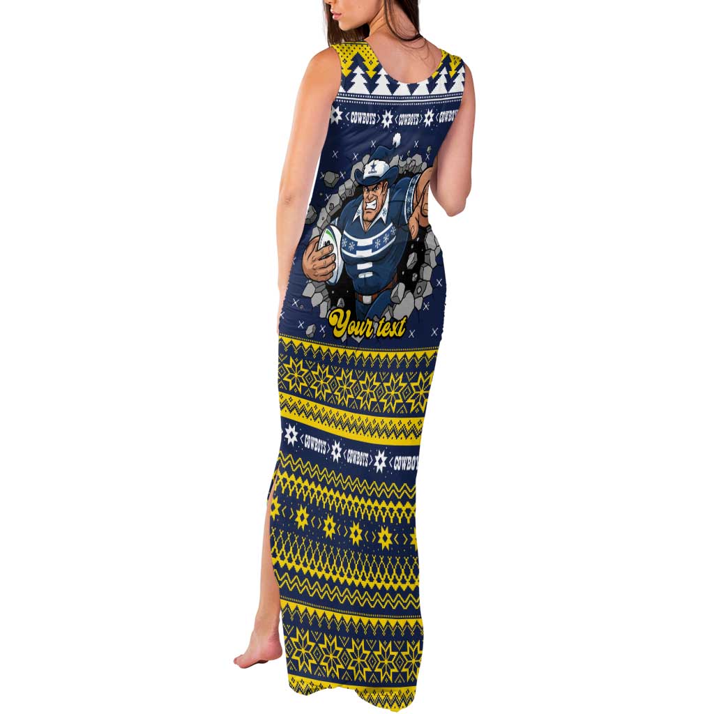 Merry Queensland Cowboys Personalised Tank Maxi Dress Christmas Rugby League Spirit - Aussie Hoodie