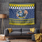 Merry Queensland Cowboys Personalised Tapestry Christmas Rugby League Spirit - Aussie Hoodie
