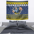 Merry Queensland Cowboys Personalised Tapestry Christmas Rugby League Spirit - Aussie Hoodie