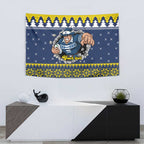Merry Queensland Cowboys Personalised Tapestry Christmas Rugby League Spirit - Aussie Hoodie
