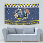 Merry Queensland Cowboys Personalised Tapestry Christmas Rugby League Spirit - Aussie Hoodie