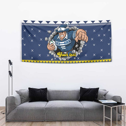 Merry Queensland Cowboys Personalised Tapestry Christmas Rugby League Spirit - Aussie Hoodie