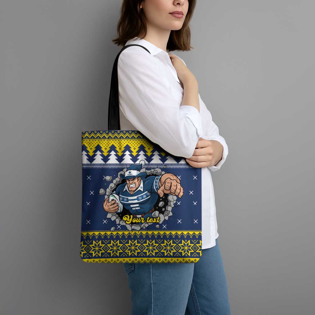 Merry Queensland Cowboys Personalised Tote Bag Christmas Rugby League Spirit - Aussie Hoodie