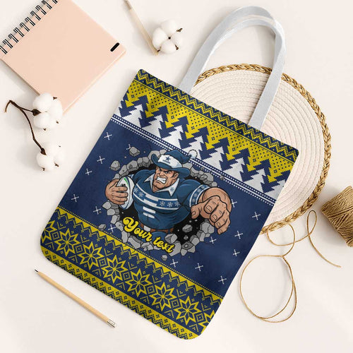 Merry Queensland Cowboys Personalised Tote Bag Christmas Rugby League Spirit - Aussie Hoodie