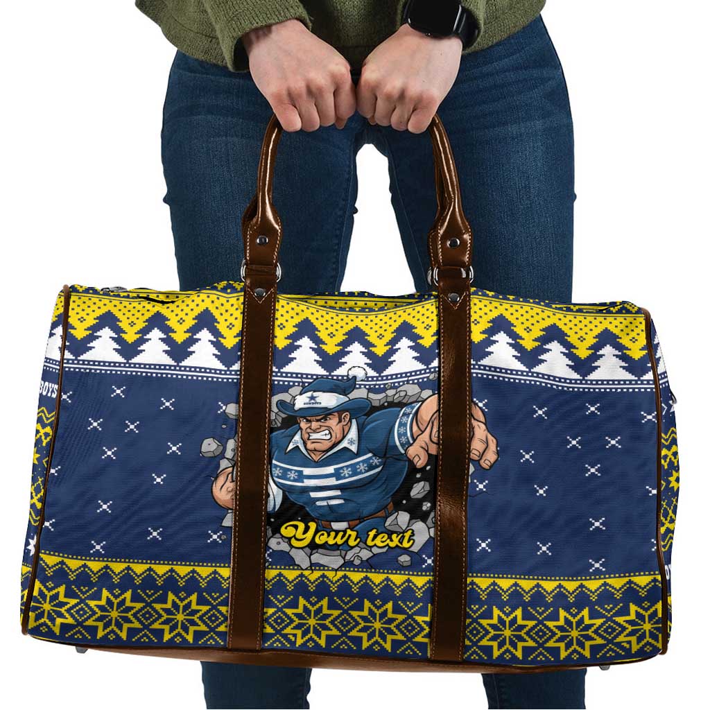 Merry Queensland Cowboys Personalised Travel Bag Christmas Rugby League Spirit - Aussie Hoodie