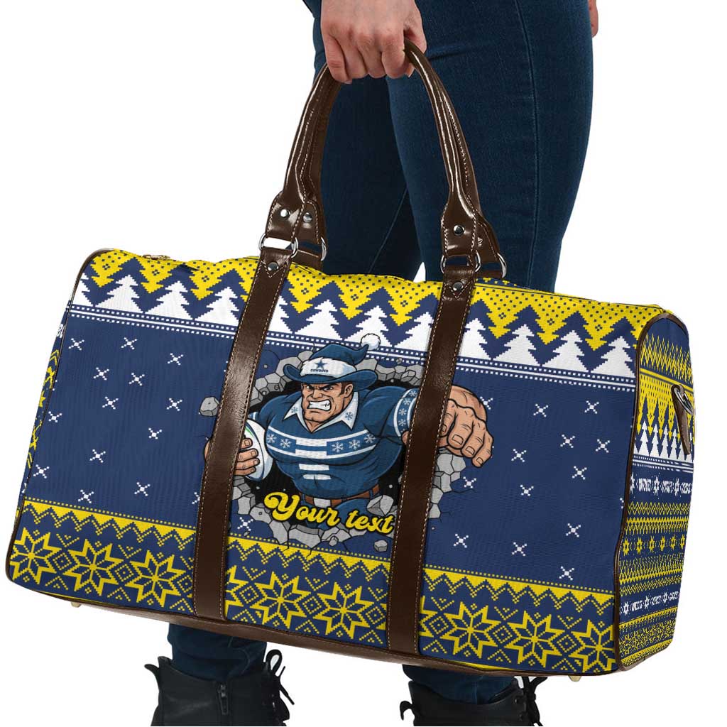 Merry Queensland Cowboys Personalised Travel Bag Christmas Rugby League Spirit - Aussie Hoodie