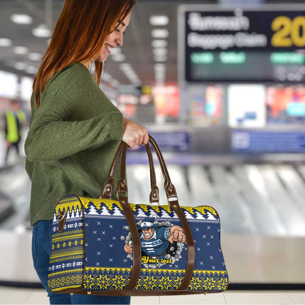 Merry Queensland Cowboys Personalised Travel Bag Christmas Rugby League Spirit - Aussie Hoodie