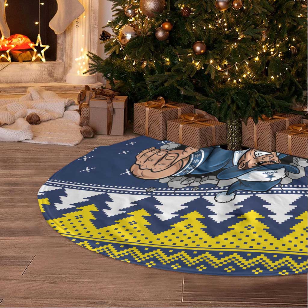 Merry Queensland Cowboys Personalised Tree Skirt Christmas Rugby League Spirit - Aussie Hoodie