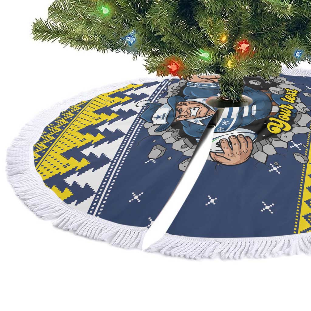 Merry Queensland Cowboys Personalised Tree Skirt Christmas Rugby League Spirit - Aussie Hoodie