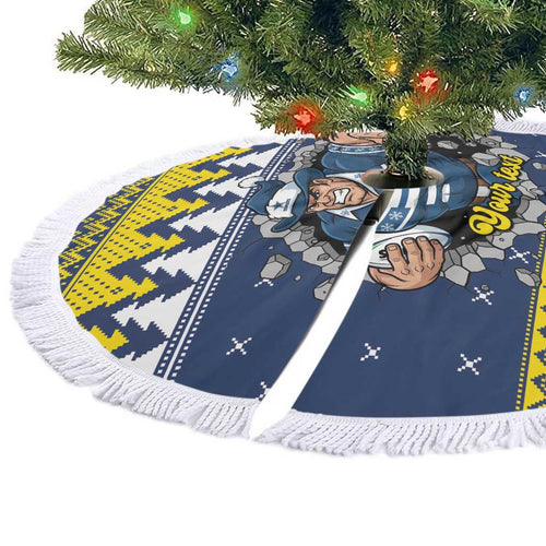 Merry Queensland Cowboys Personalised Tree Skirt Christmas Rugby League Spirit - Aussie Hoodie