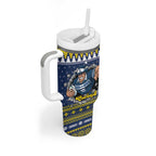 Merry Queensland Cowboys Personalised Tumbler With Handle Christmas Rugby League Spirit - Aussie Hoodie