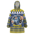 Merry Queensland Cowboys Personalised Wearable Blanket Hoodie Christmas Rugby League Spirit - Aussie Hoodie
