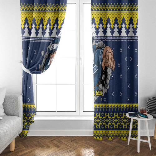 Merry Queensland Cowboys Personalised Window Curtain Christmas Rugby League Spirit - Aussie Hoodie