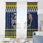 Merry Queensland Cowboys Personalised Window Curtain Christmas Rugby League Spirit - Aussie Hoodie