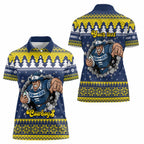 Merry Queensland Cowboys Personalised Women Polo Shirt Christmas Rugby League Spirit - Aussie Hoodie