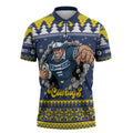 Merry Queensland Cowboys Personalised Zipper Polo Shirt Christmas Rugby League Spirit - Aussie Hoodie