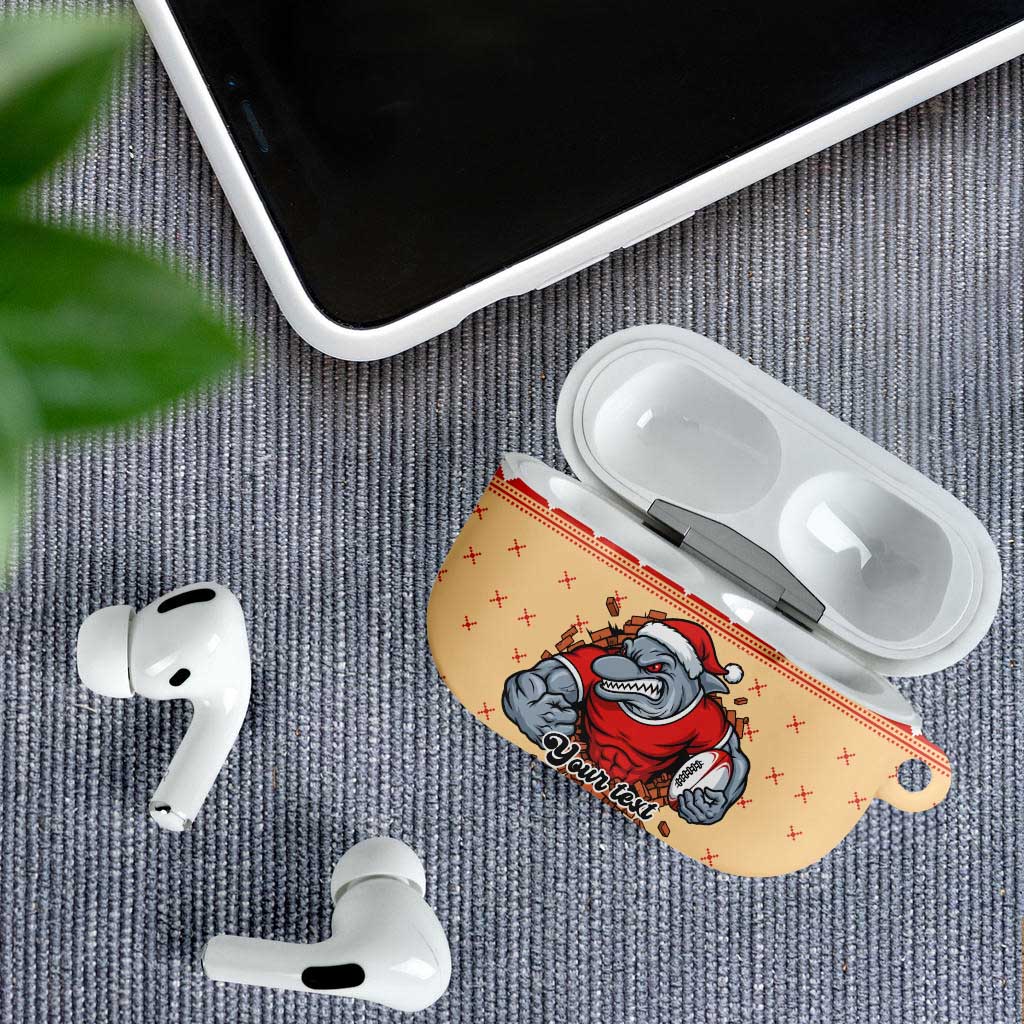 Redcliffe Strong Dolphins Personalised AirPods Case Christmas Rugby League Spirit - Aussie Hoodie