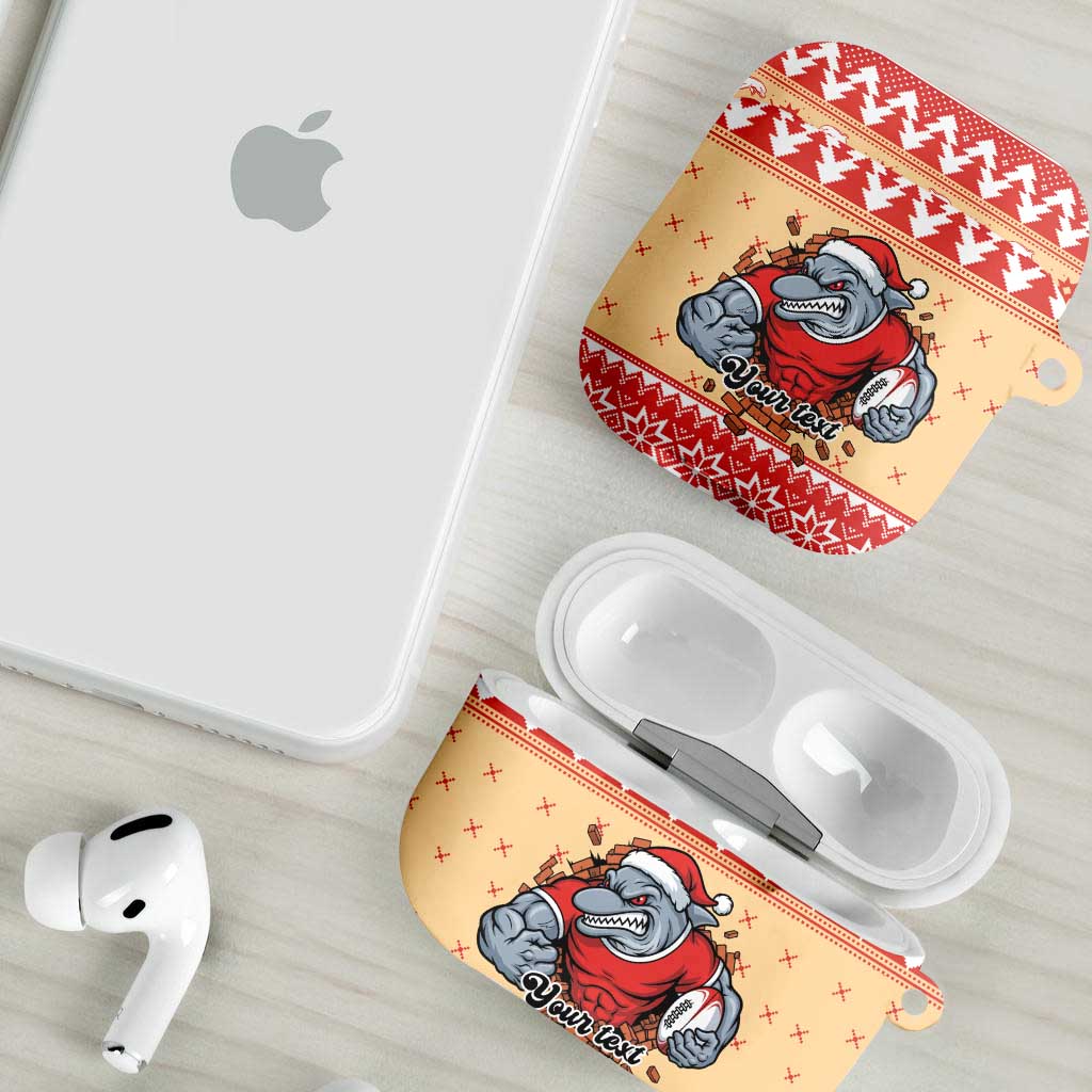 Redcliffe Strong Dolphins Personalised AirPods Case Christmas Rugby League Spirit - Aussie Hoodie