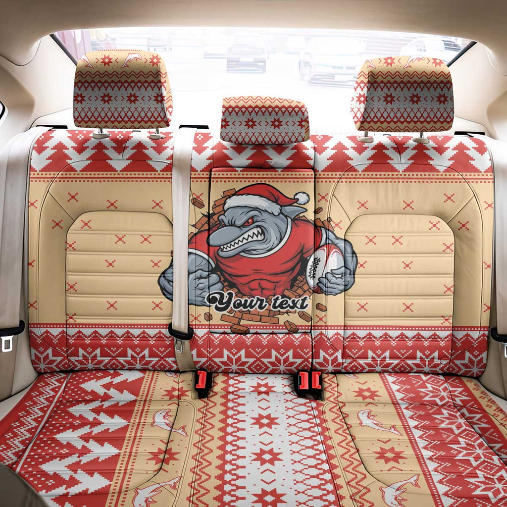 Redcliffe Strong Dolphins Personalised Back Car Seat Cover Christmas Rugby League Spirit - Aussie Hoodie