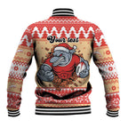 Redcliffe Strong Dolphins Personalised Baseball Jacket Christmas Rugby League Spirit - Aussie Hoodie