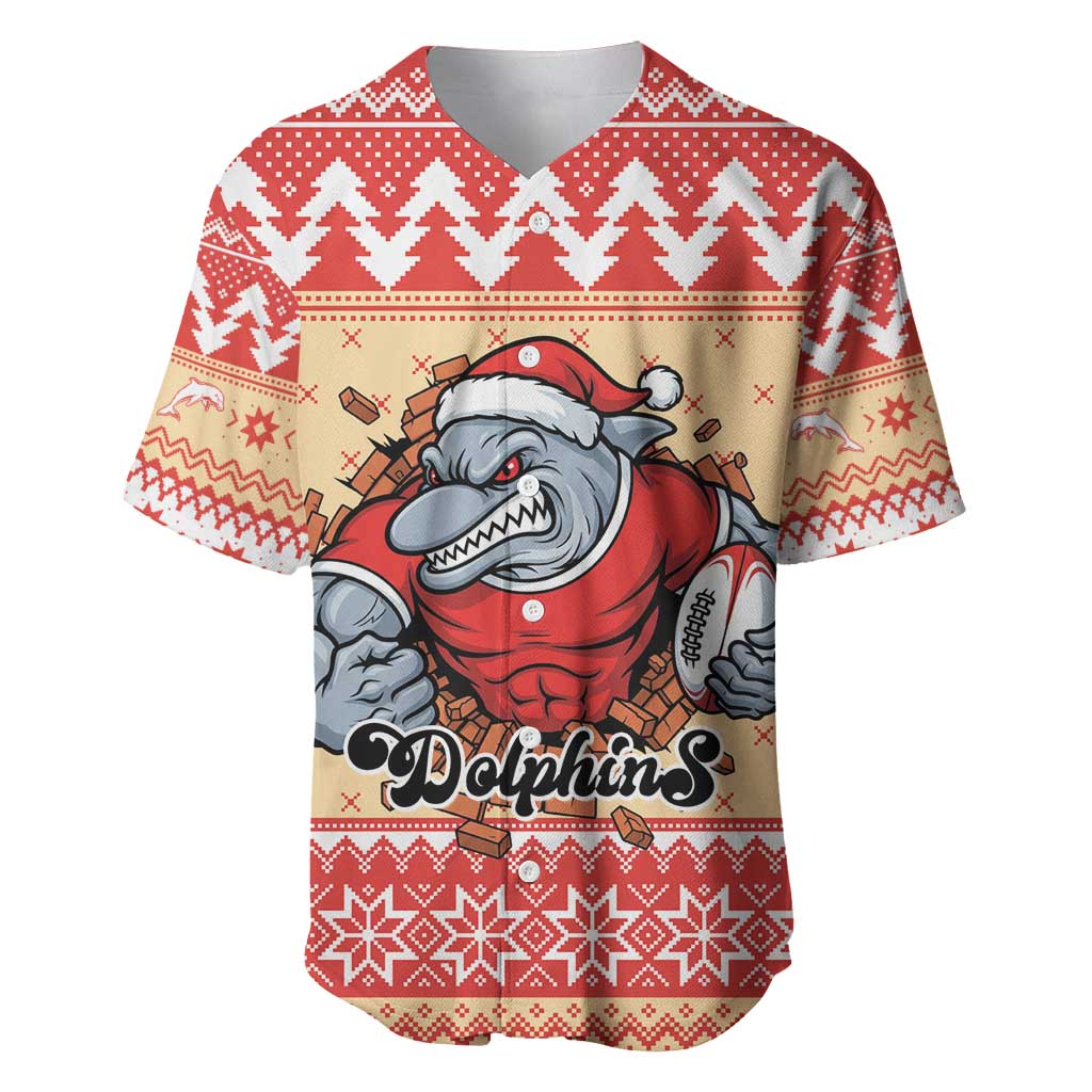 Redcliffe Strong Dolphins Personalised Baseball Jersey Christmas Rugby League Spirit - Aussie Hoodie