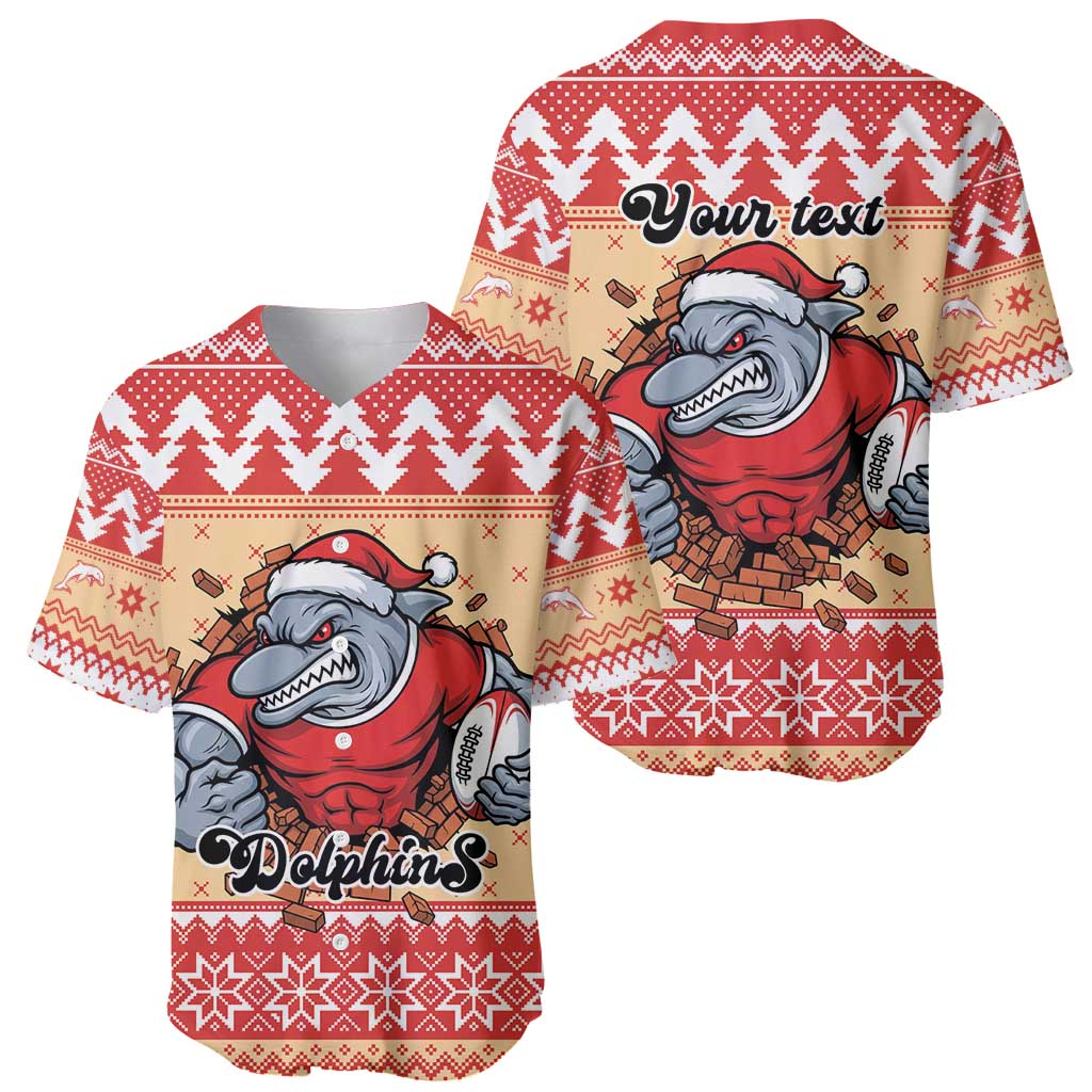 Redcliffe Strong Dolphins Personalised Baseball Jersey Christmas Rugby League Spirit - Aussie Hoodie