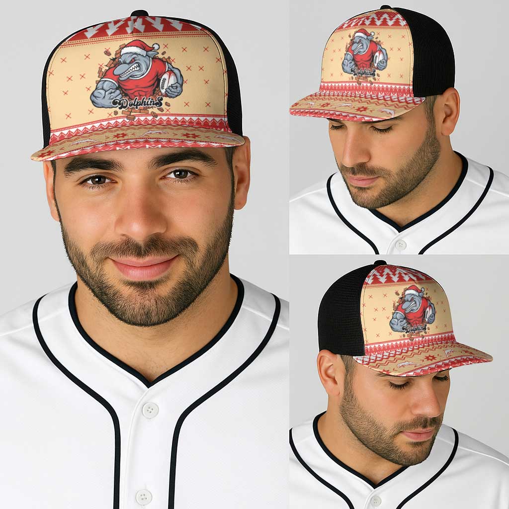 Redcliffe Strong Dolphins Baseball Net Cap Christmas Rugby League Spirit - Aussie Hoodie