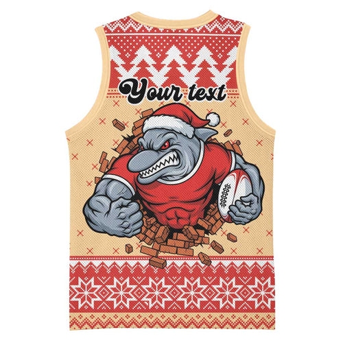 Redcliffe Strong Dolphins Personalised Basketball Jersey Christmas Rugby League Spirit - Aussie Hoodie